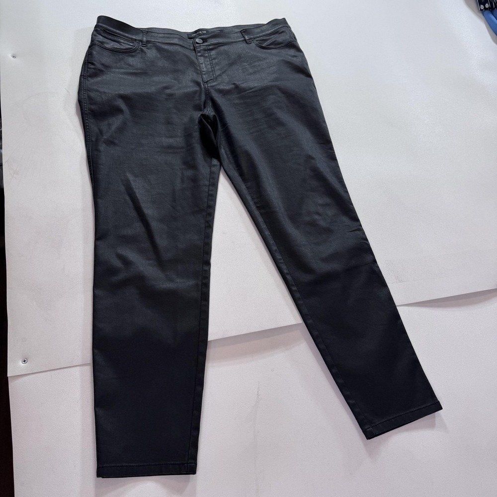 Lafayette 148 New York Jeans Womens 16 Black Mercer Mid Rise Stretch Denim